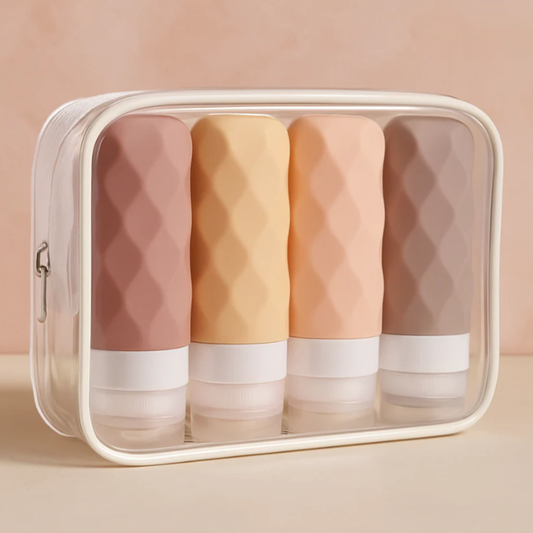 4 Pack TSA-Approved Silicone Bottles