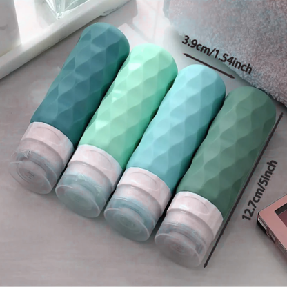 4 Pack TSA-Approved Silicone Bottles